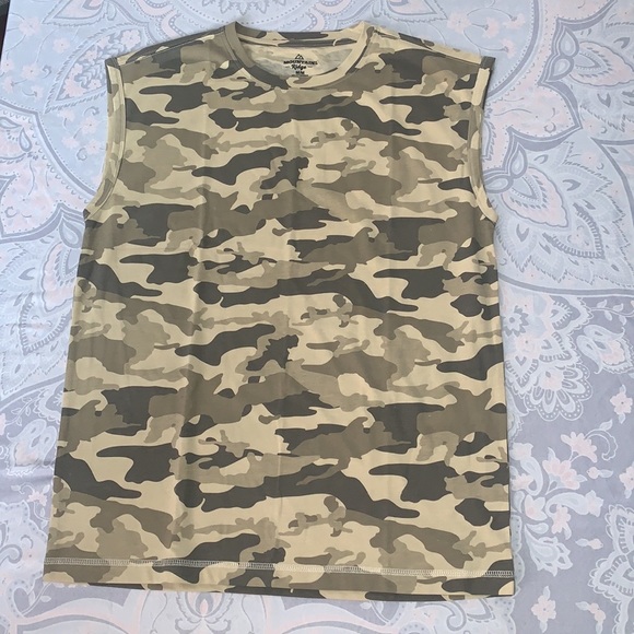 Mountain Ridge | Brown tan Camo sleeveless men’s Tank - Picture 4 of 6